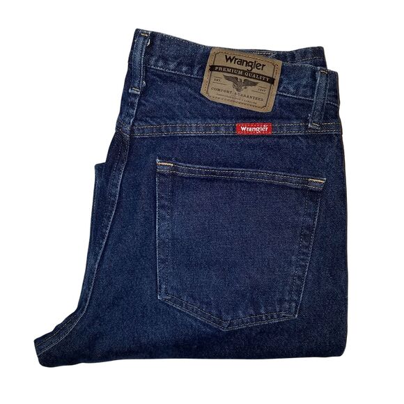 Wrangler Jeans Men’s 32x30 Blue Regular Fit Straight Leg - Picture 3 of 4